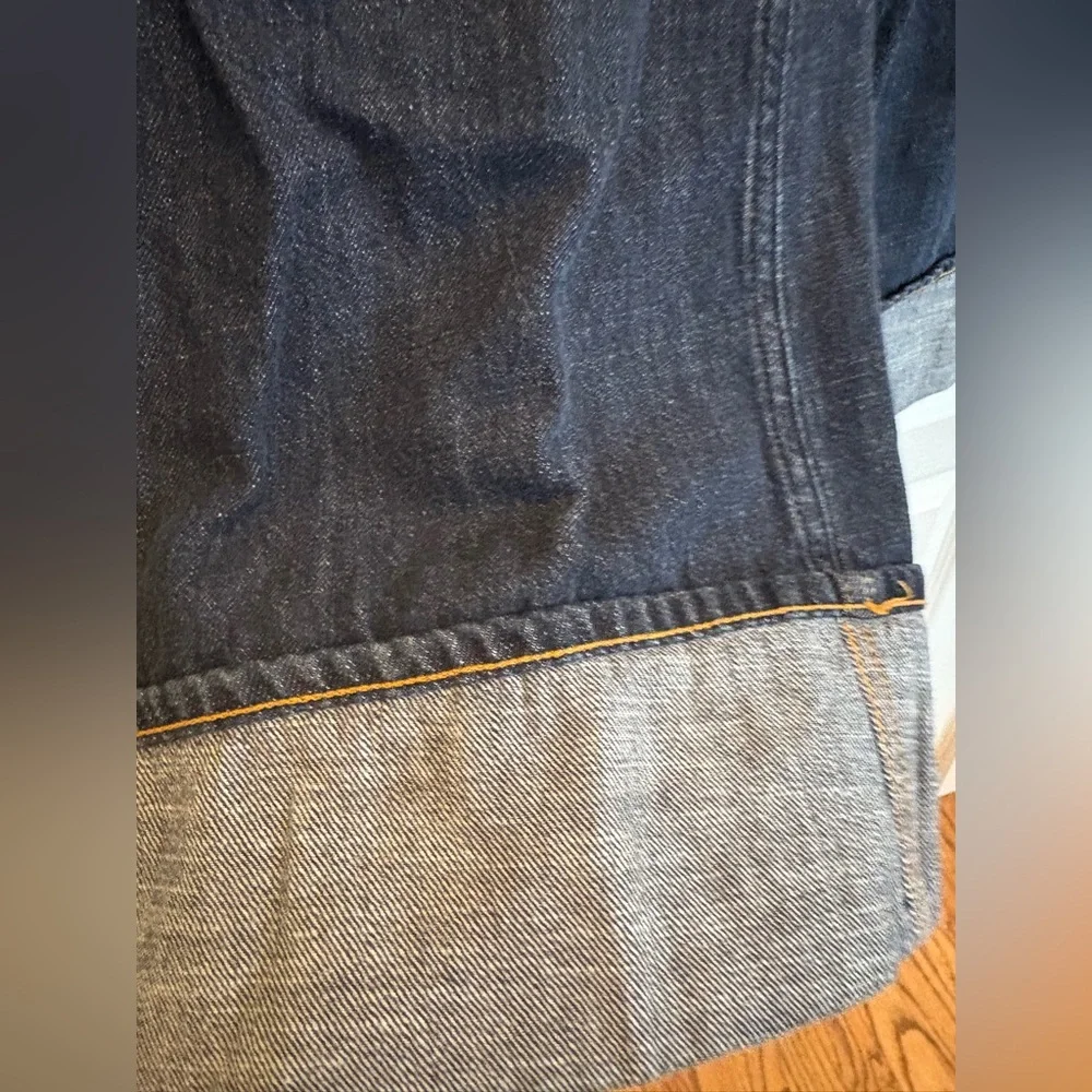 GAP Indigo Wide-Leg Cuffed Jeans - Picture 2 of 4